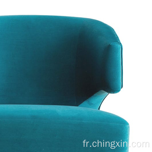 Chaises de loisirs en gros chaise d'accent à bras en tissu en velours